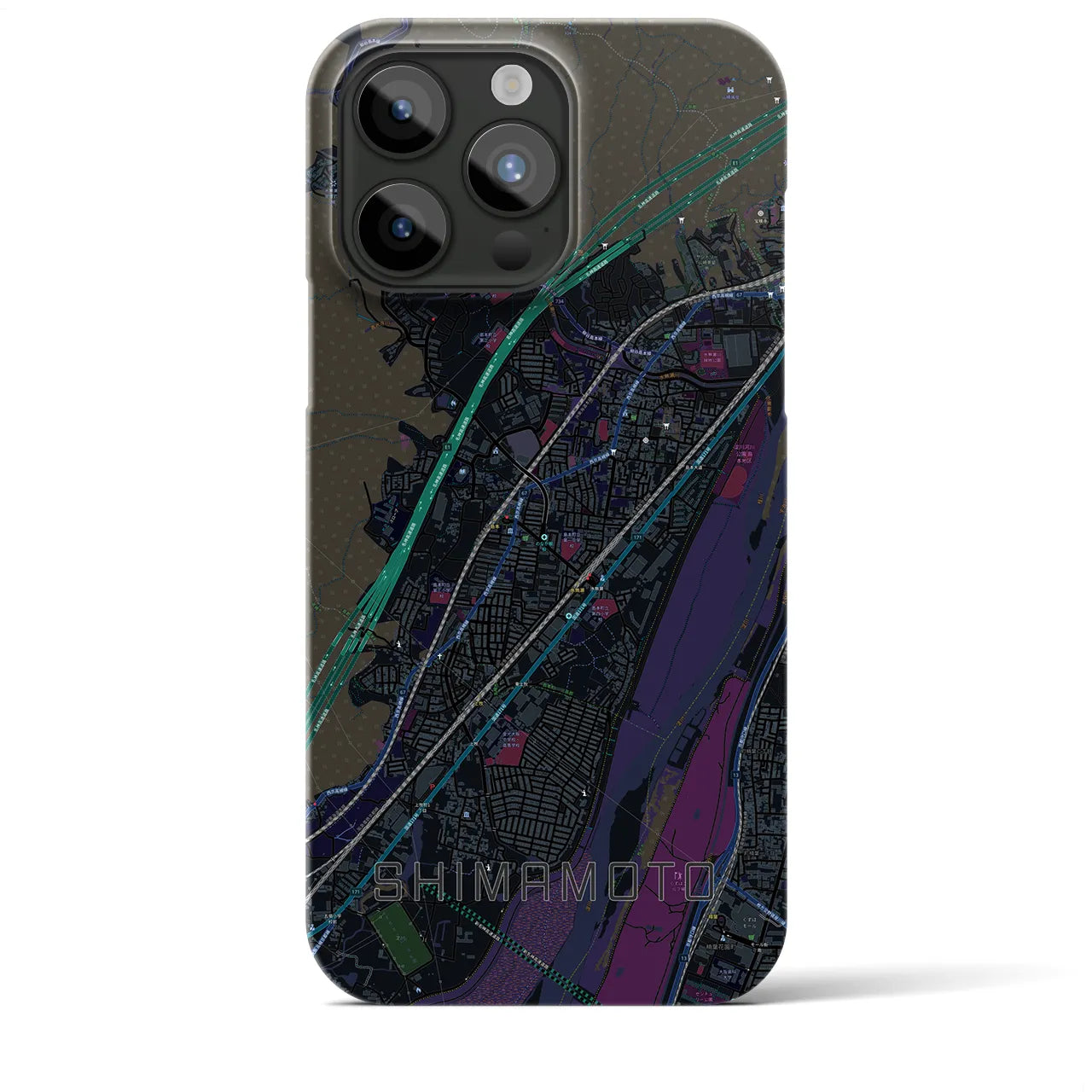 【島本(大阪府)】地図柄iPhoneケース(バックカバータイプ)