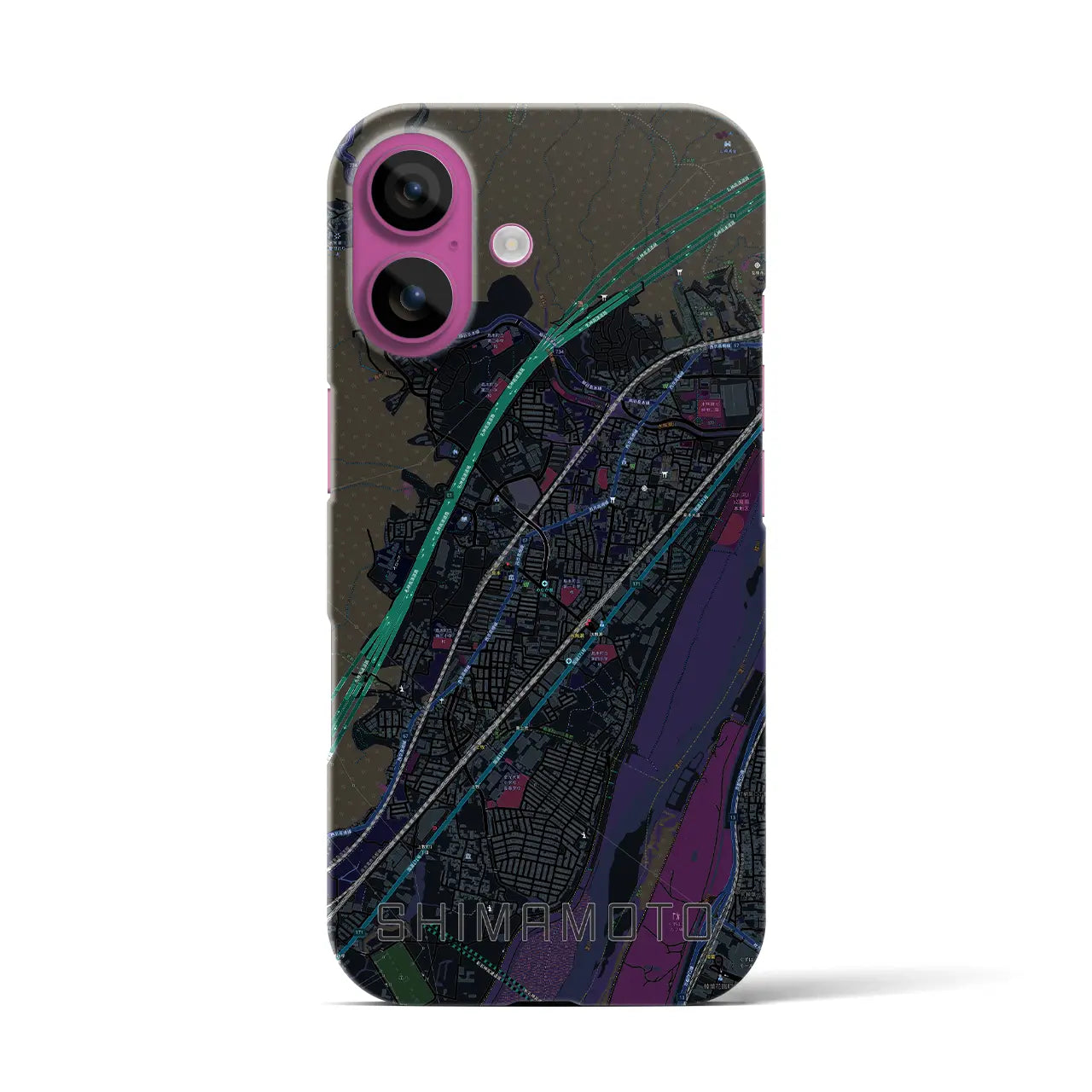 【島本(大阪府)】地図柄iPhoneケース(バックカバータイプ)