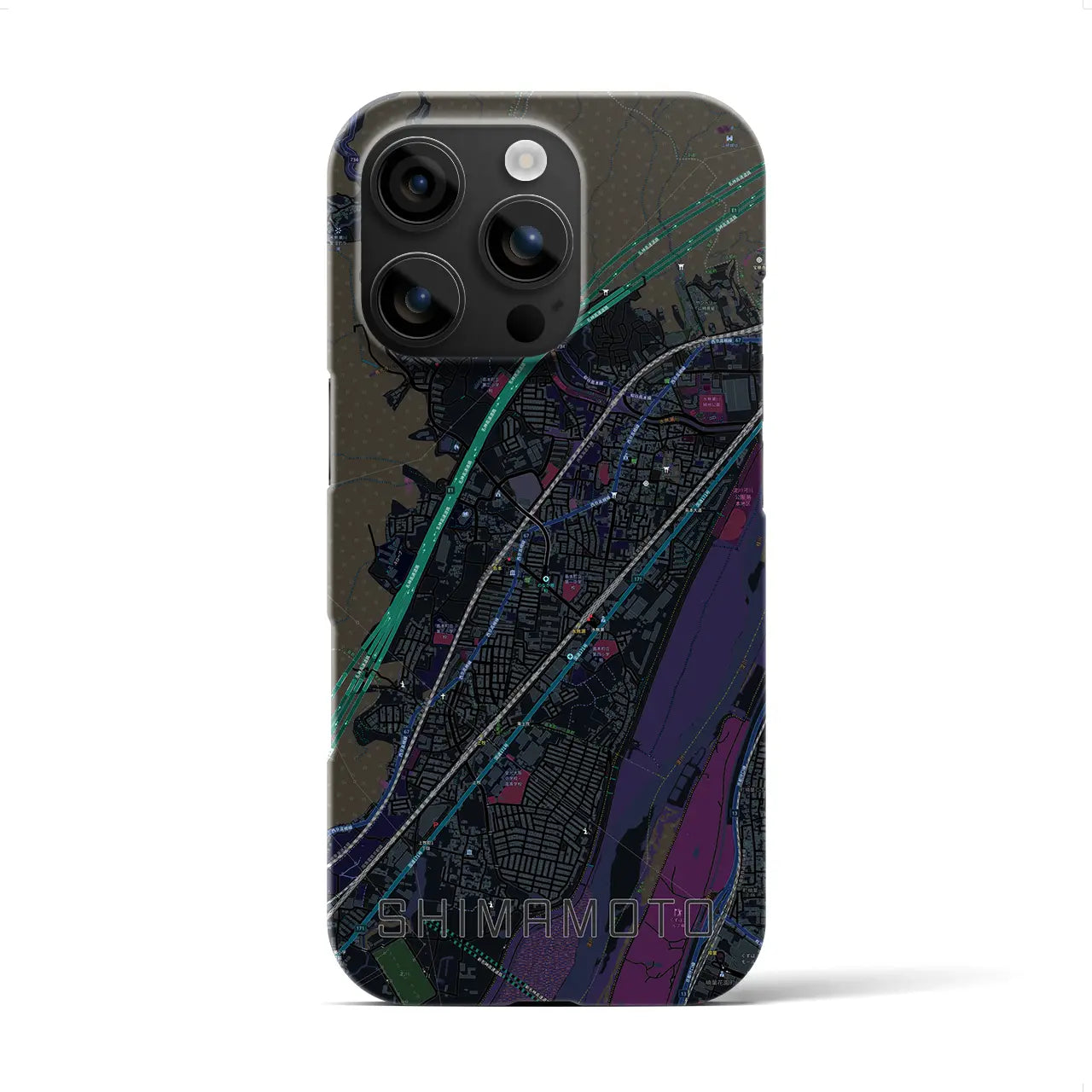 【島本(大阪府)】地図柄iPhoneケース(バックカバータイプ)