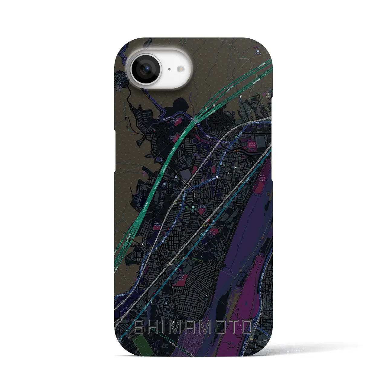 【島本(大阪府)】地図柄iPhoneケース(バックカバータイプ)