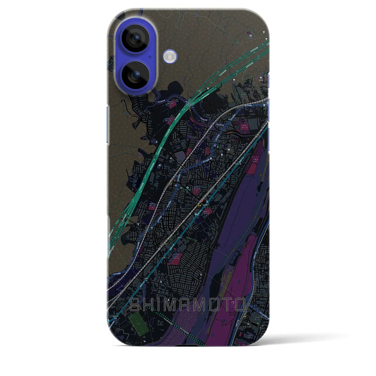 【島本(大阪府)】地図柄iPhoneケース(バックカバータイプ)
