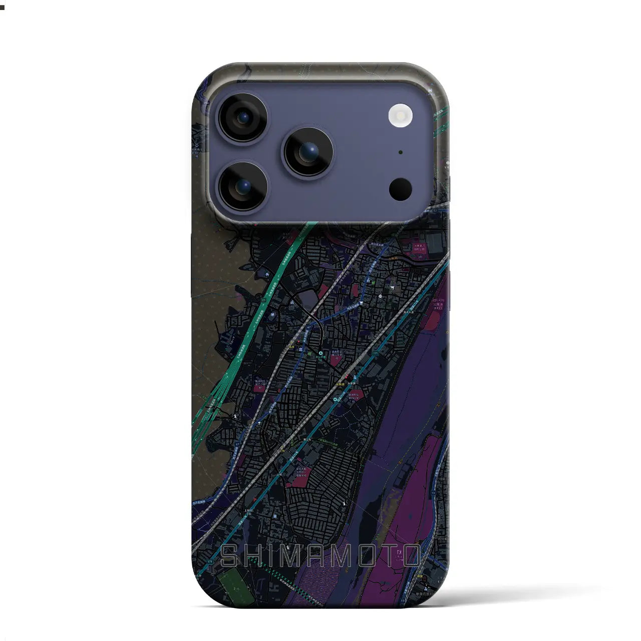 【島本(大阪府)】地図柄iPhoneケース(バックカバータイプ)