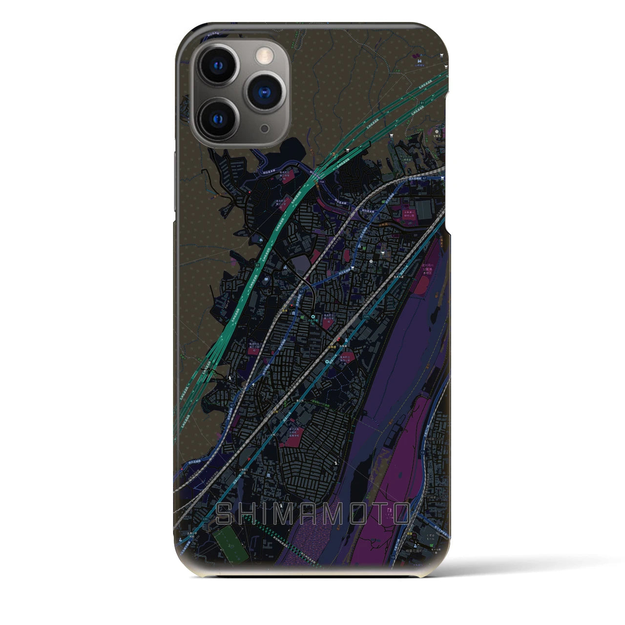 【島本(大阪府)】地図柄iPhoneケース(バックカバータイプ)