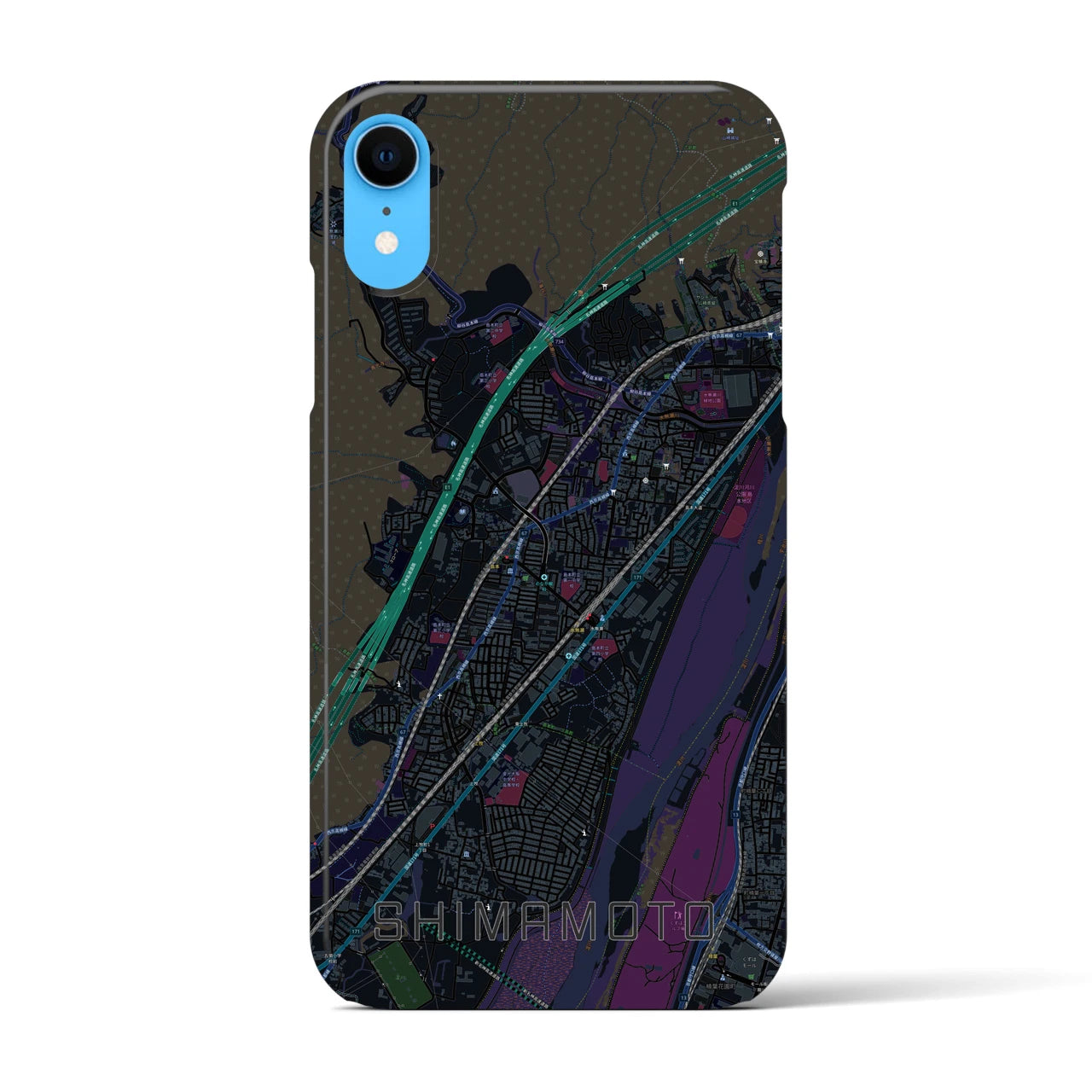 【島本(大阪府)】地図柄iPhoneケース(バックカバータイプ)