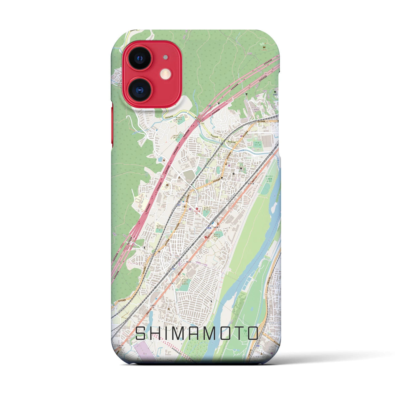 【島本(大阪府)】地図柄iPhoneケース(バックカバータイプ)