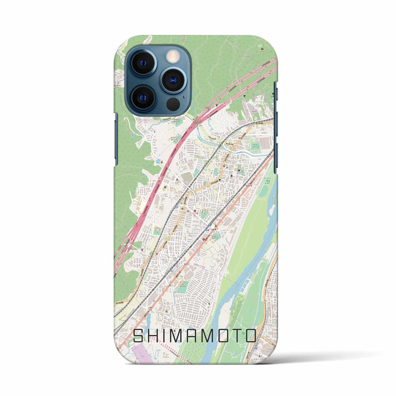 【島本(大阪府)】地図柄iPhoneケース(バックカバータイプ)