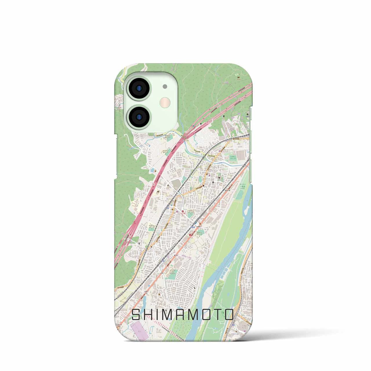 【島本(大阪府)】地図柄iPhoneケース(バックカバータイプ)