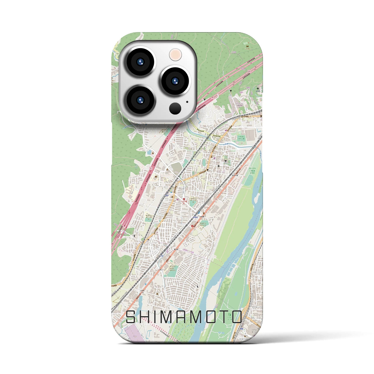 【島本(大阪府)】地図柄iPhoneケース(バックカバータイプ)
