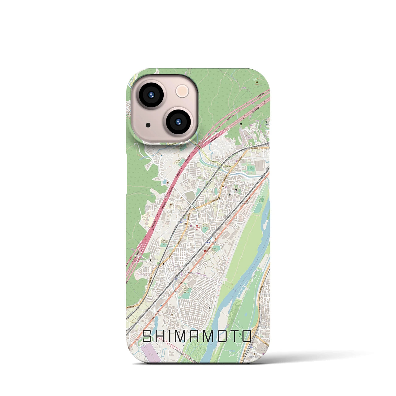 【島本(大阪府)】地図柄iPhoneケース(バックカバータイプ)