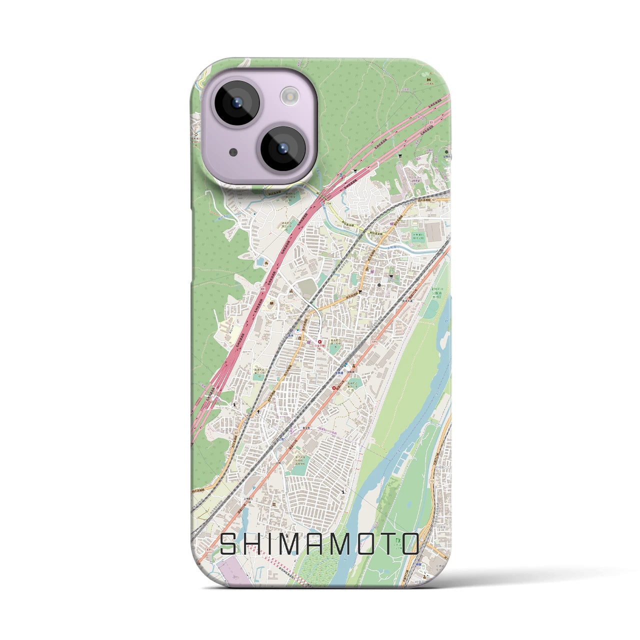【島本(大阪府)】地図柄iPhoneケース(バックカバータイプ)