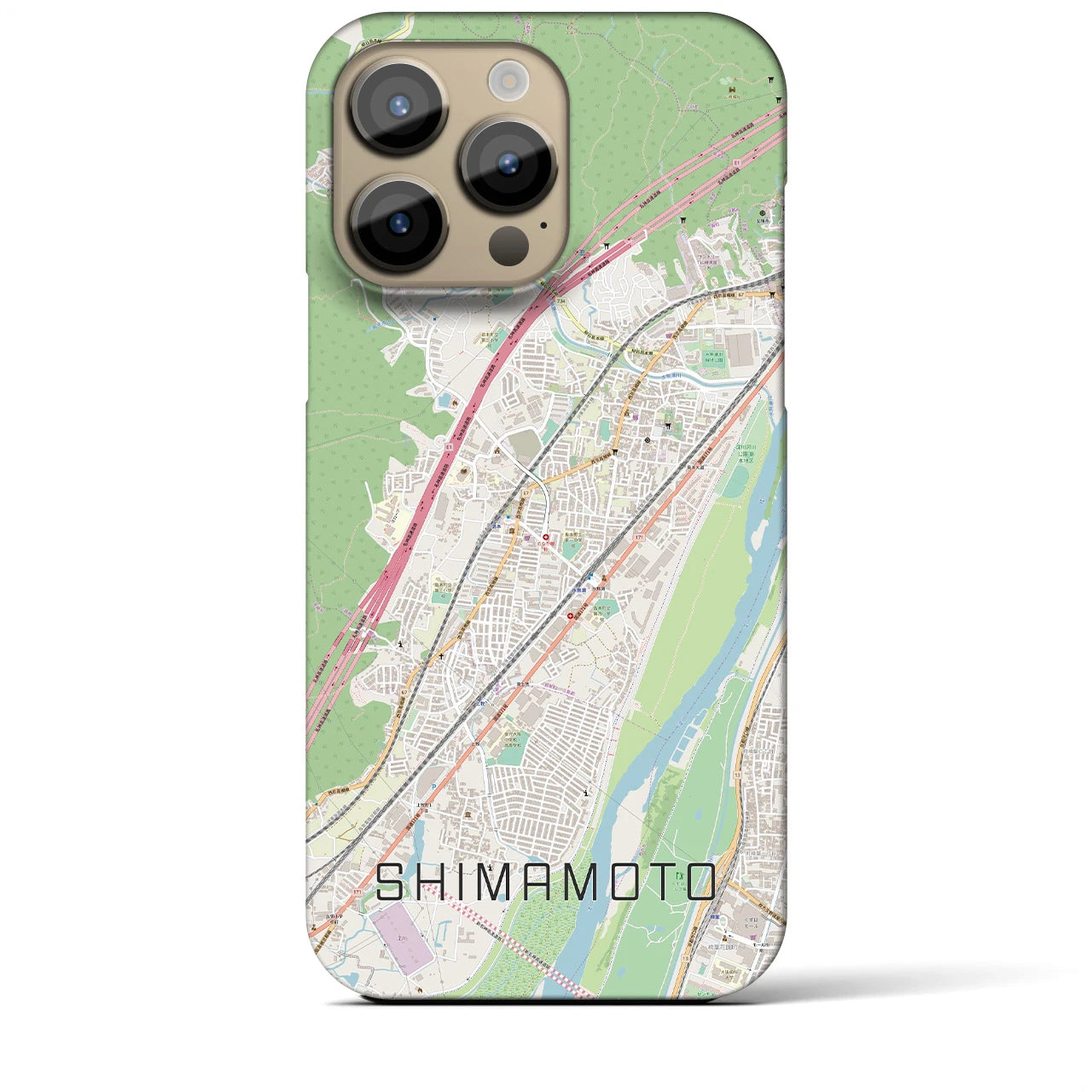 【島本(大阪府)】地図柄iPhoneケース(バックカバータイプ)