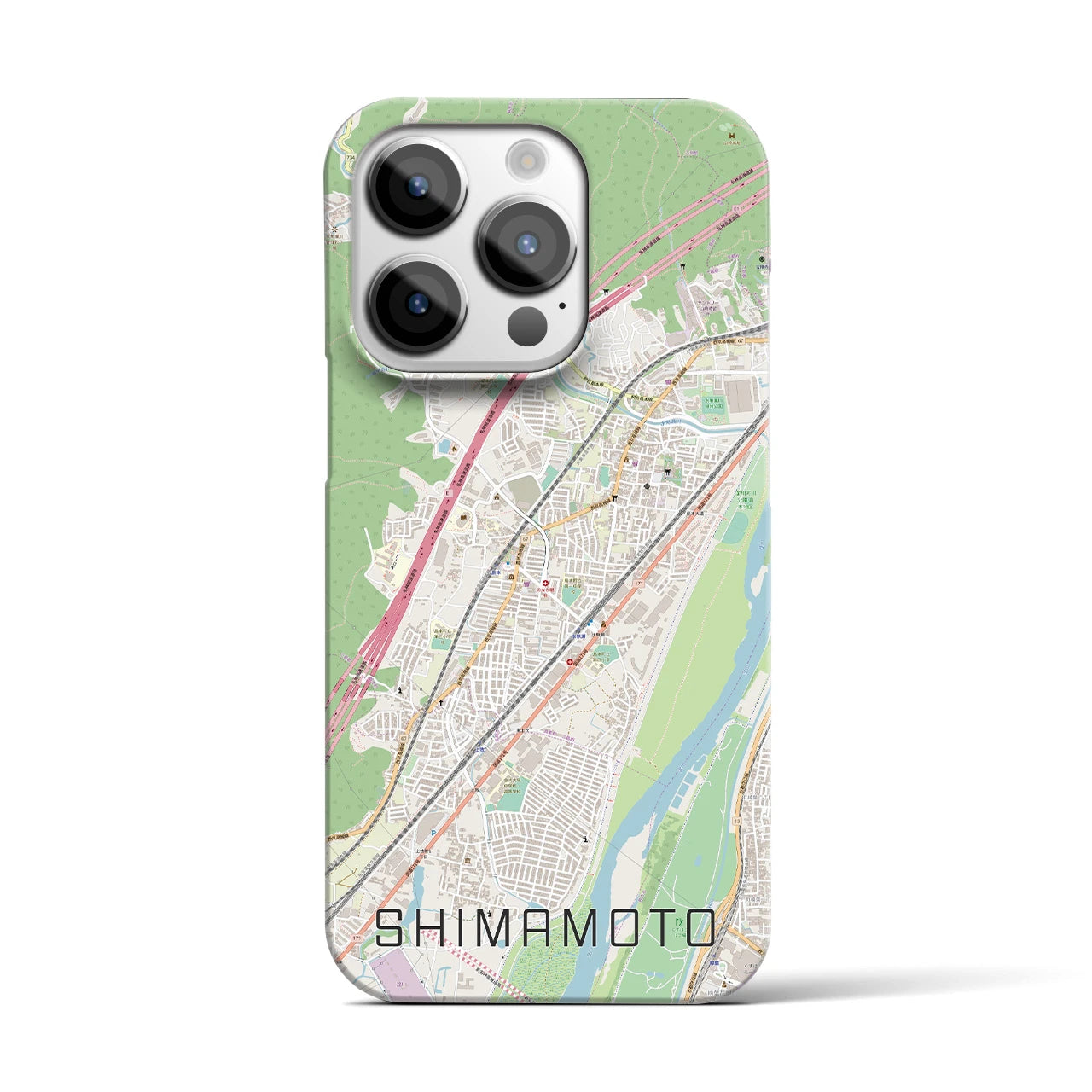 【島本(大阪府)】地図柄iPhoneケース(バックカバータイプ)