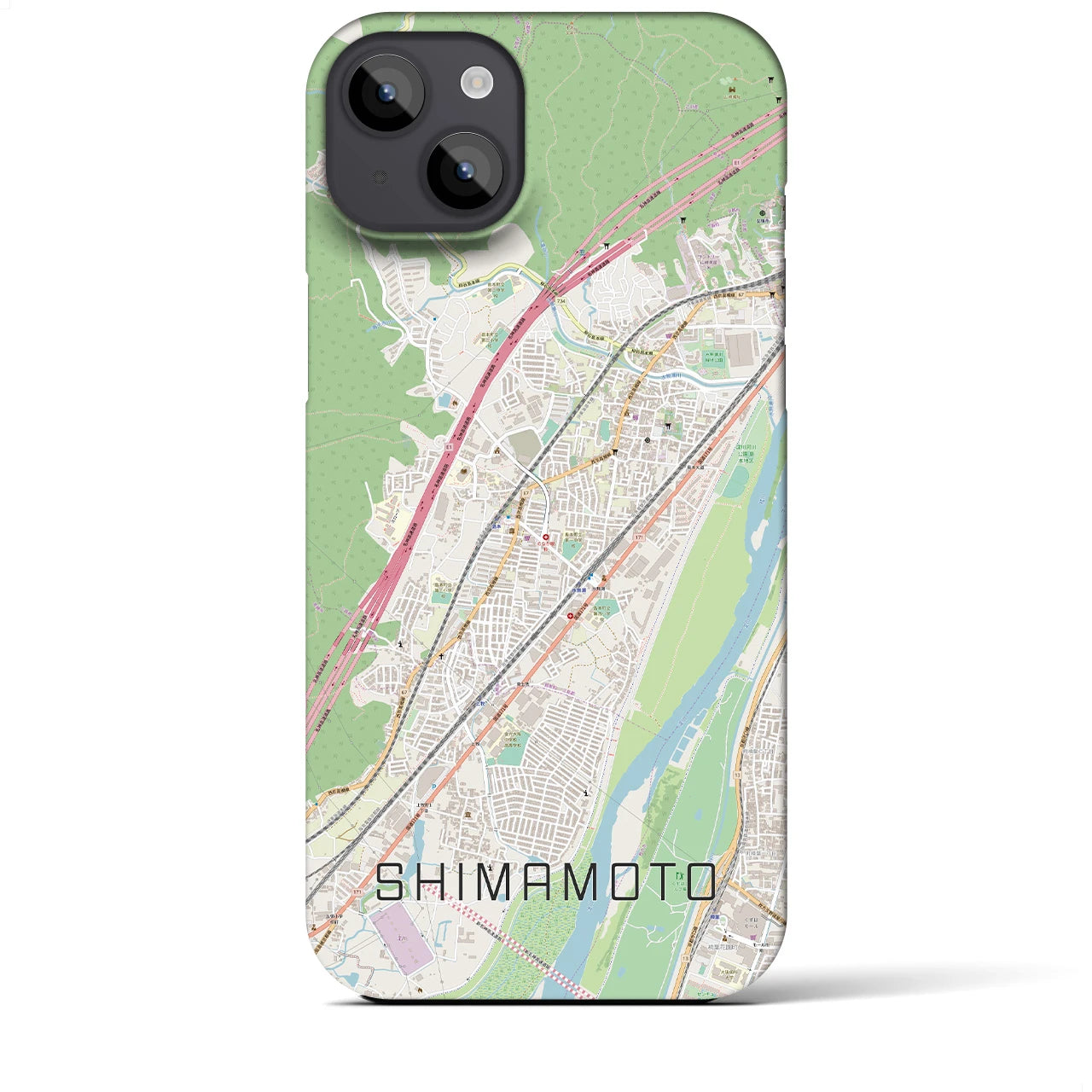 【島本(大阪府)】地図柄iPhoneケース(バックカバータイプ)