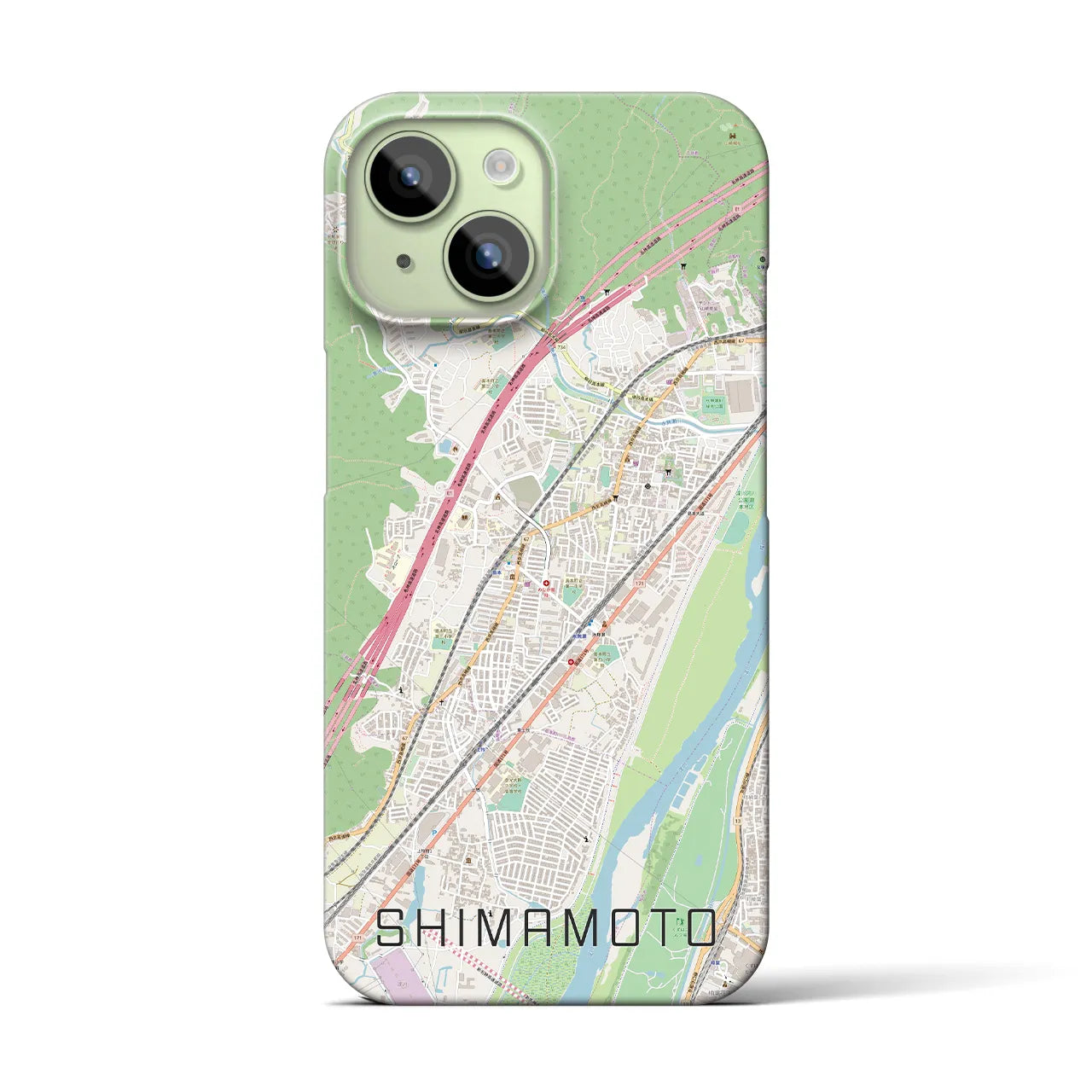【島本(大阪府)】地図柄iPhoneケース(バックカバータイプ)