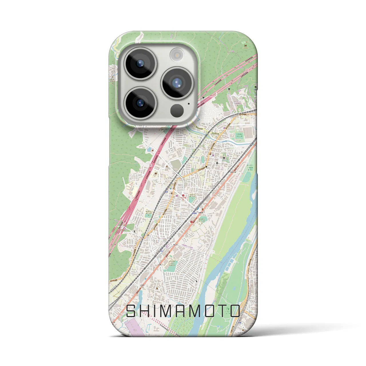 【島本(大阪府)】地図柄iPhoneケース(バックカバータイプ)