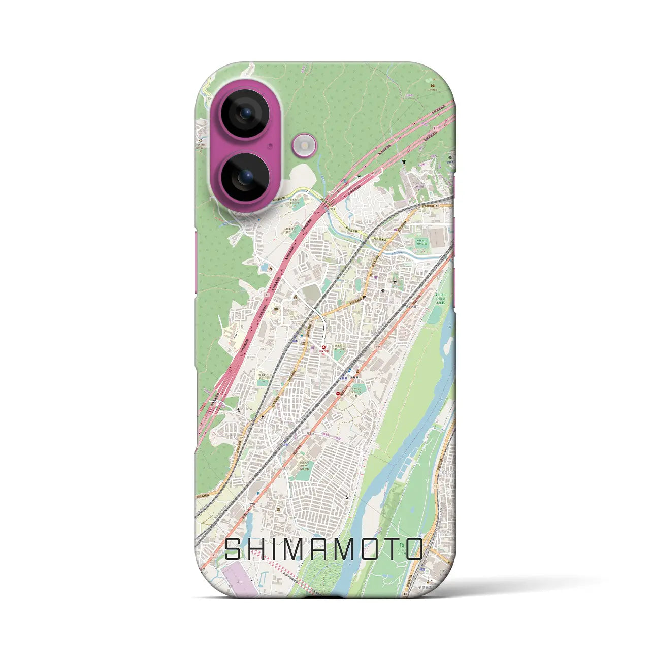 【島本(大阪府)】地図柄iPhoneケース(バックカバータイプ)