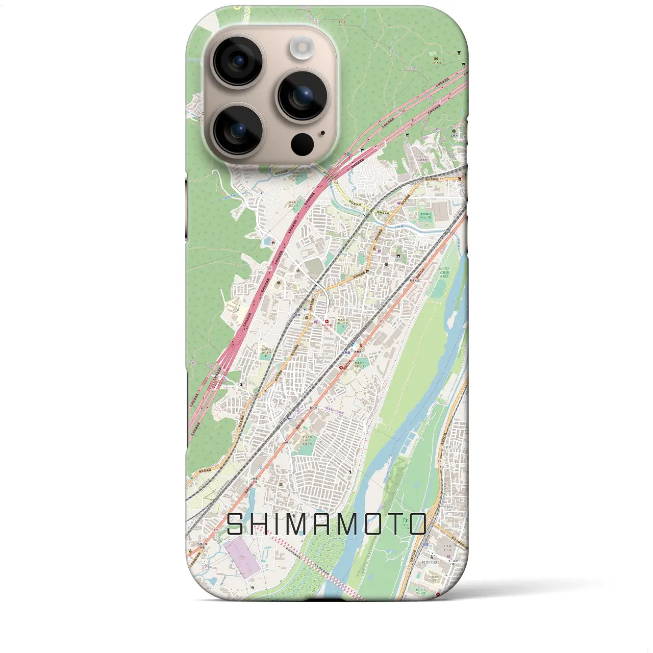 【島本(大阪府)】地図柄iPhoneケース(バックカバータイプ)