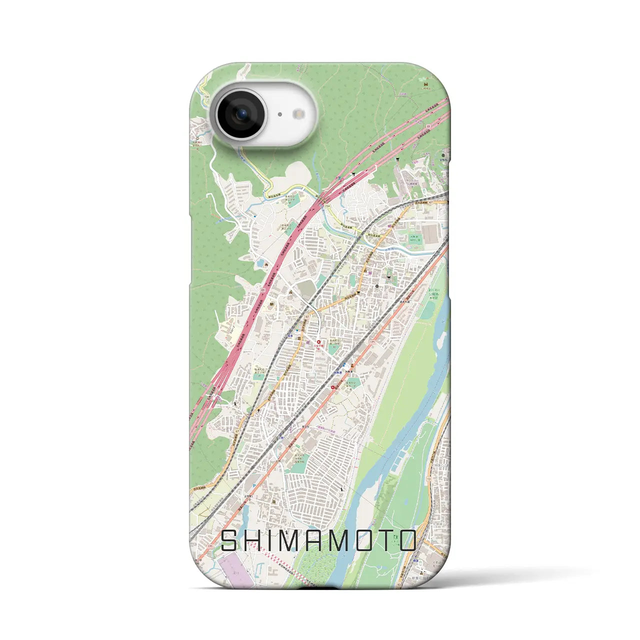 【島本(大阪府)】地図柄iPhoneケース(バックカバータイプ)
