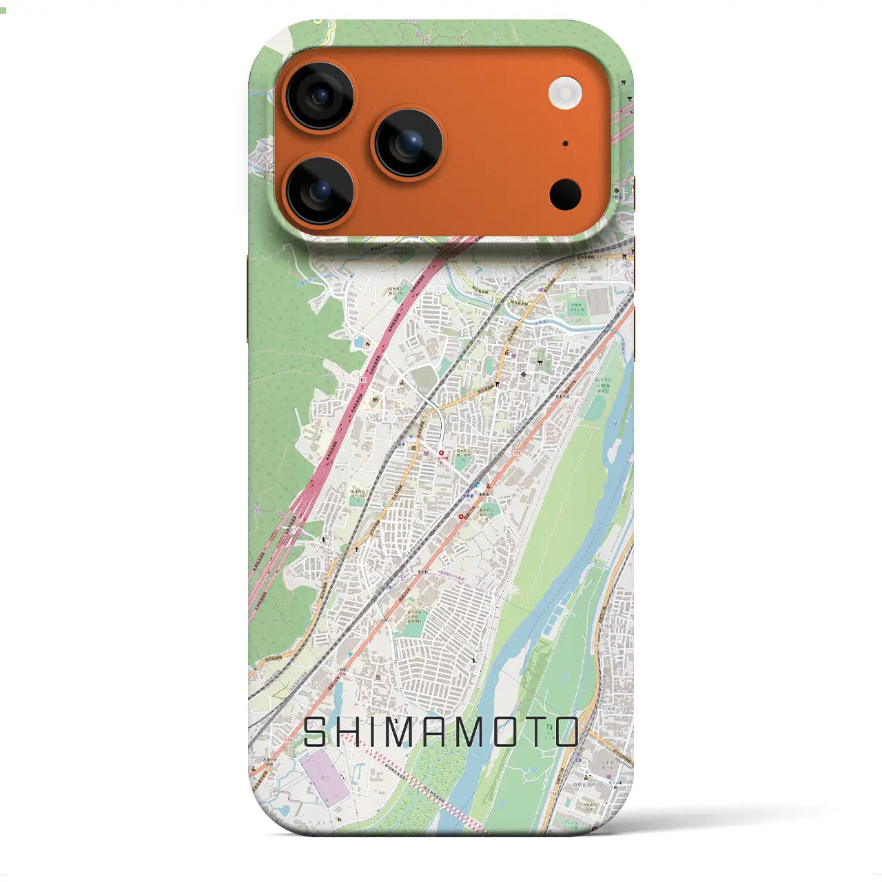 【島本(大阪府)】地図柄iPhoneケース(バックカバータイプ)