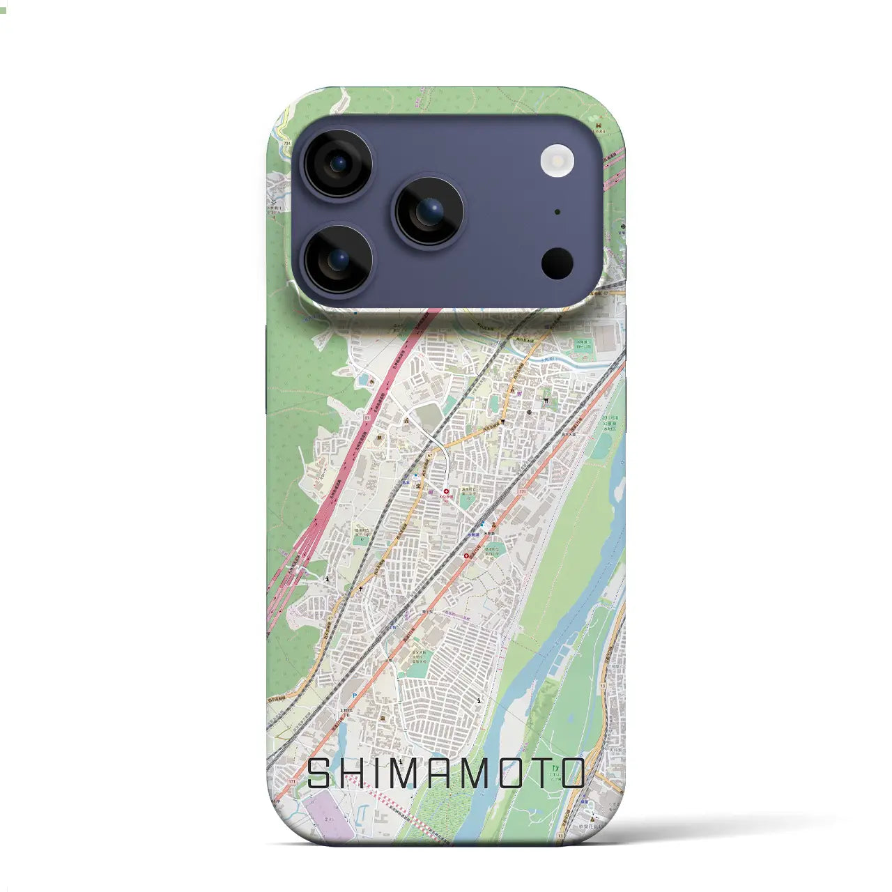 【島本(大阪府)】地図柄iPhoneケース(バックカバータイプ)