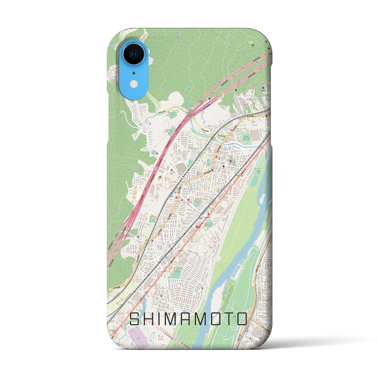【島本(大阪府)】地図柄iPhoneケース(バックカバータイプ)