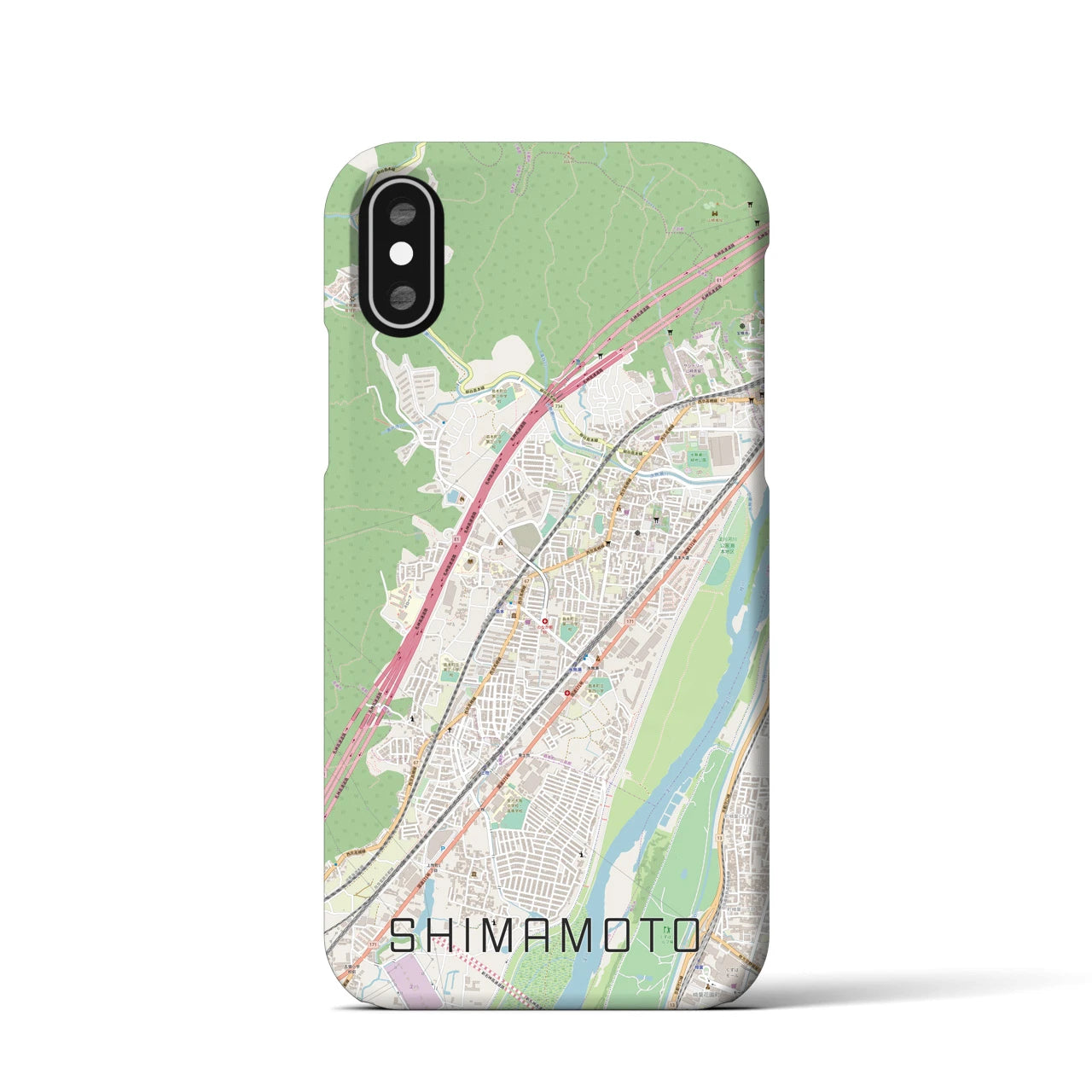 【島本(大阪府)】地図柄iPhoneケース(バックカバータイプ)