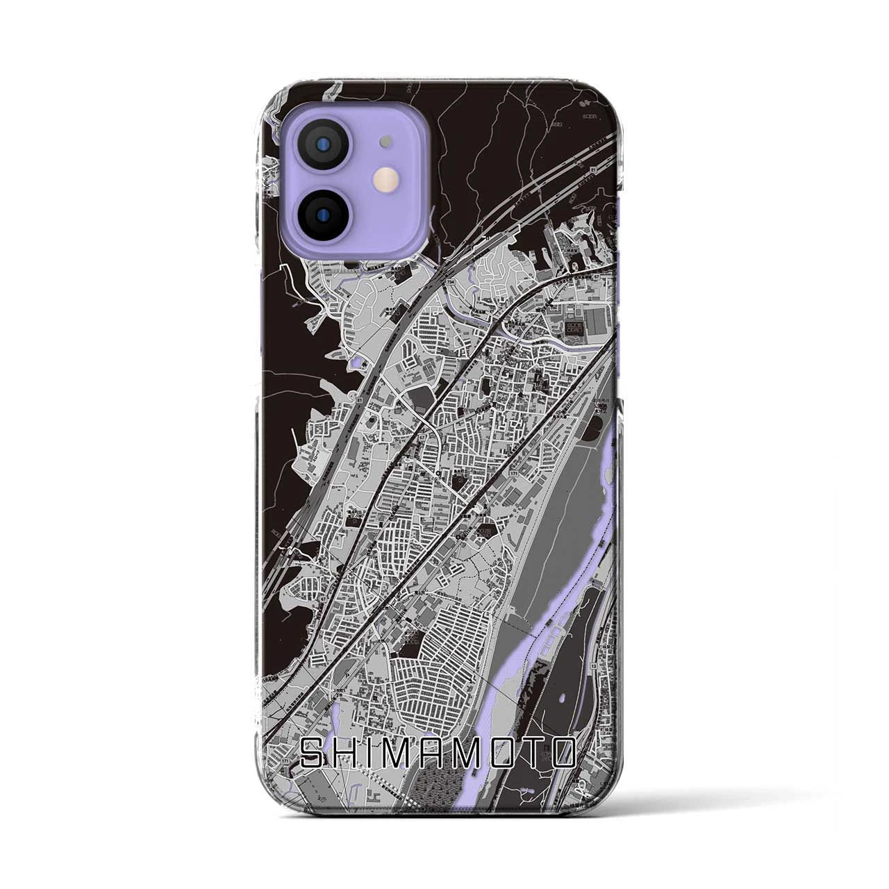 【島本(大阪府)】地図柄iPhoneケース(クリアタイプ)