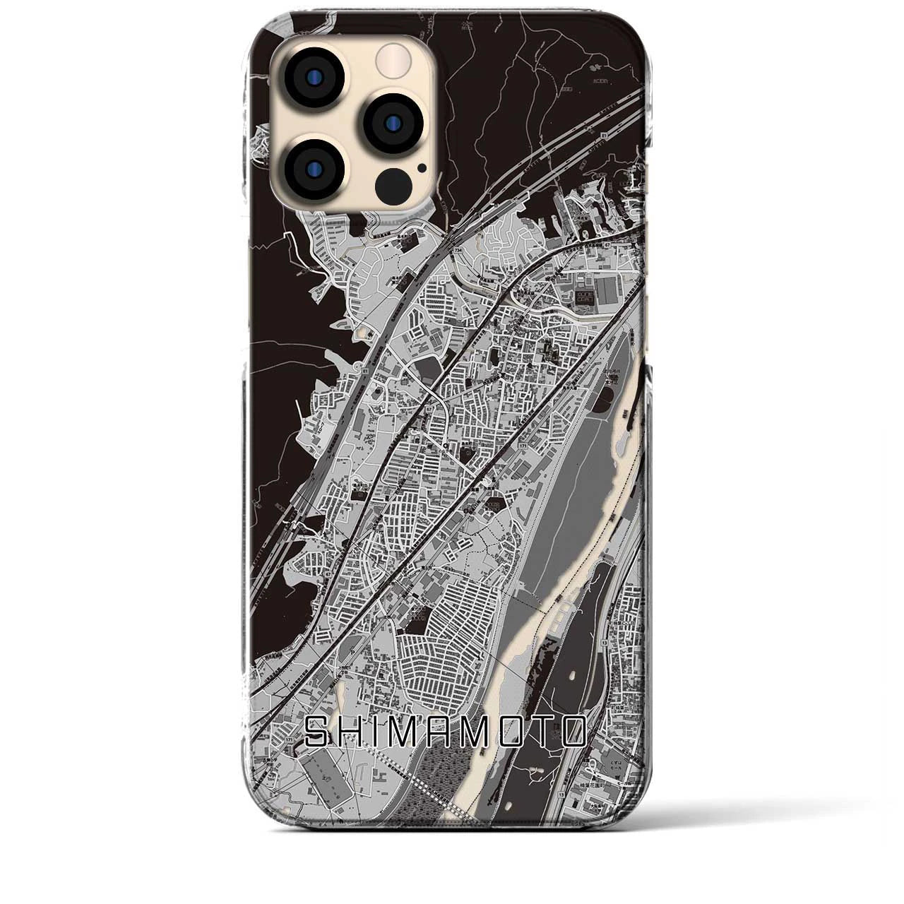 【島本(大阪府)】地図柄iPhoneケース(クリアタイプ)