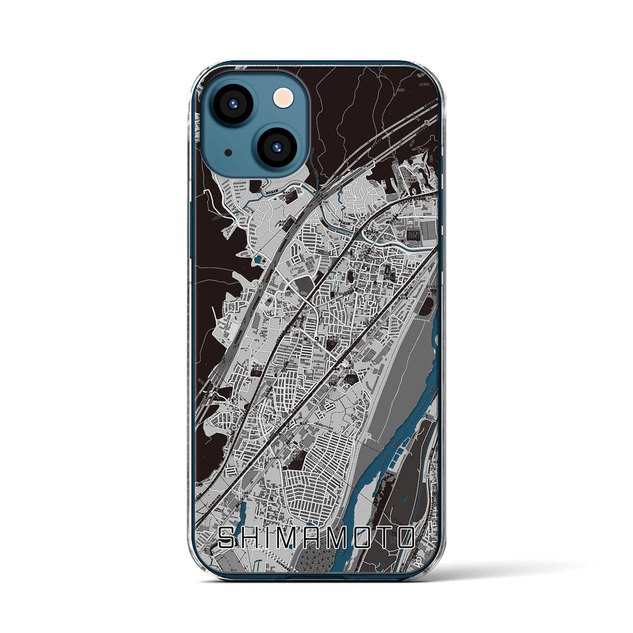 【島本(大阪府)】地図柄iPhoneケース(クリアタイプ)