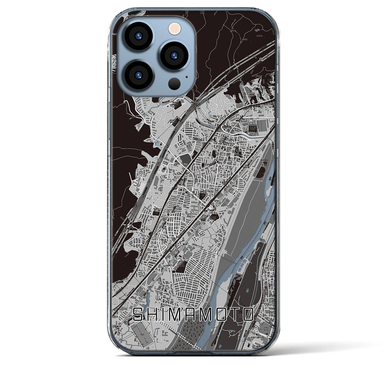 【島本(大阪府)】地図柄iPhoneケース(クリアタイプ)