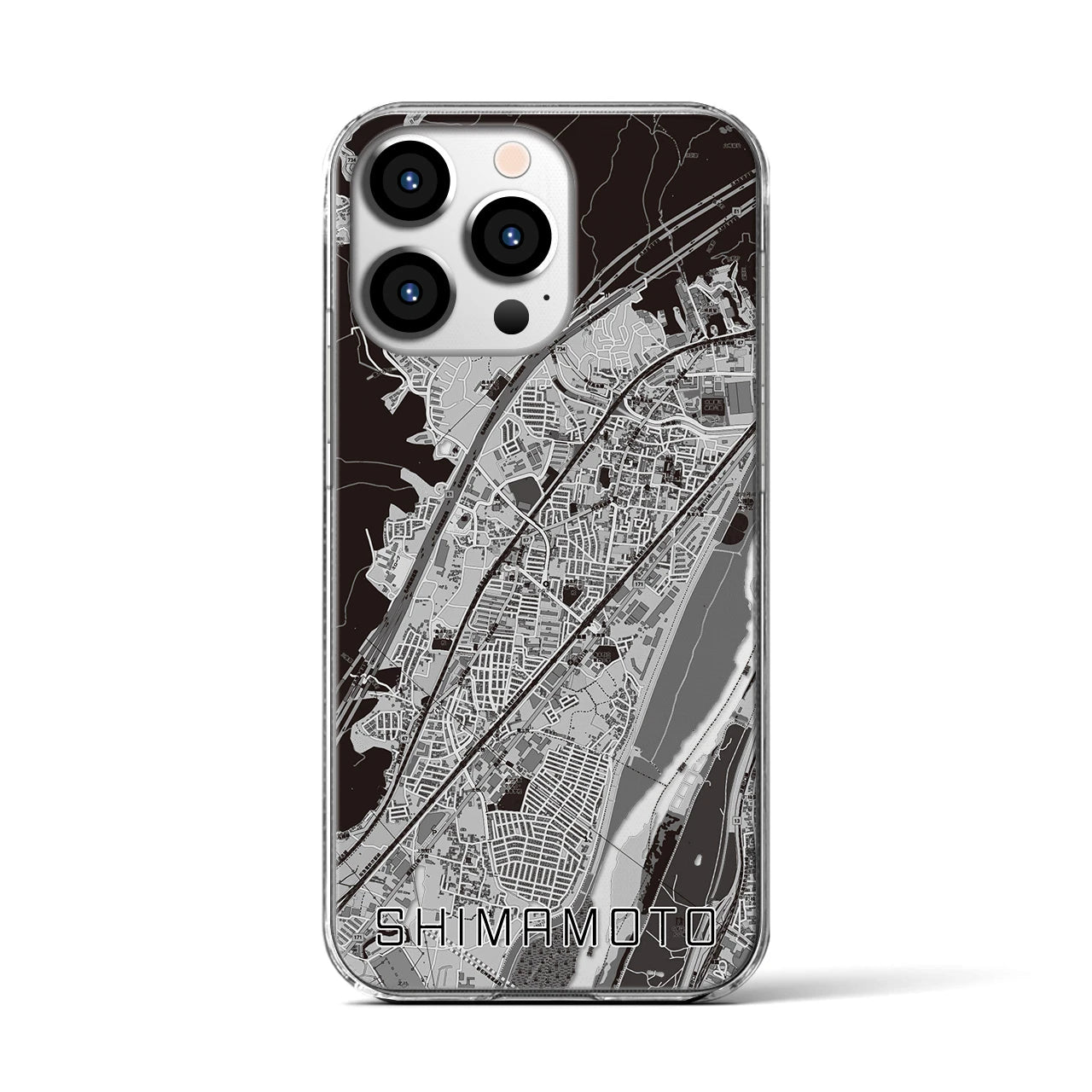 【島本(大阪府)】地図柄iPhoneケース(クリアタイプ)