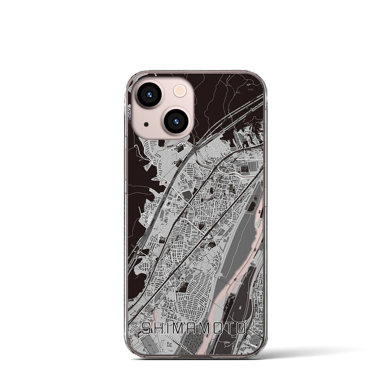 【島本(大阪府)】地図柄iPhoneケース(クリアタイプ)