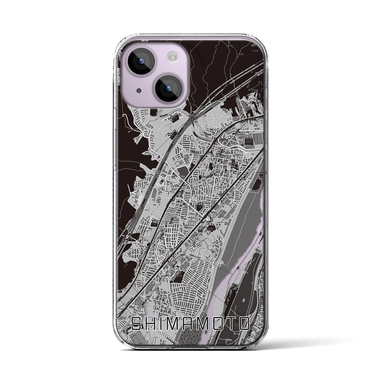 【島本(大阪府)】地図柄iPhoneケース(クリアタイプ)