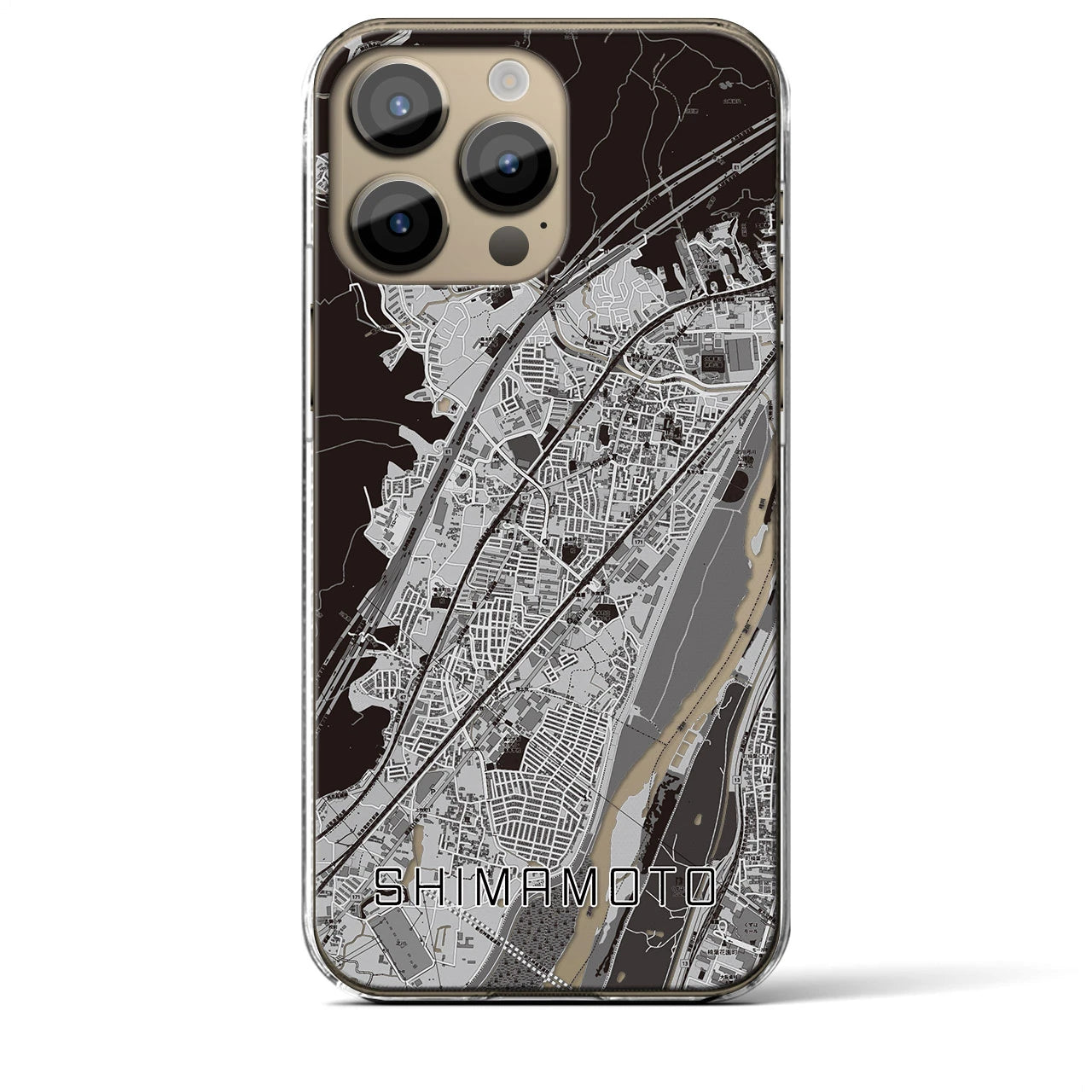 【島本(大阪府)】地図柄iPhoneケース(クリアタイプ)