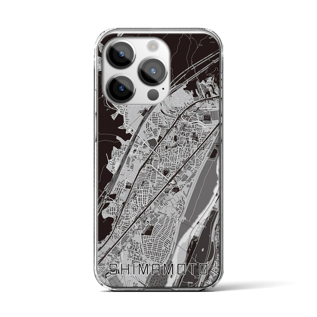 【島本(大阪府)】地図柄iPhoneケース(クリアタイプ)