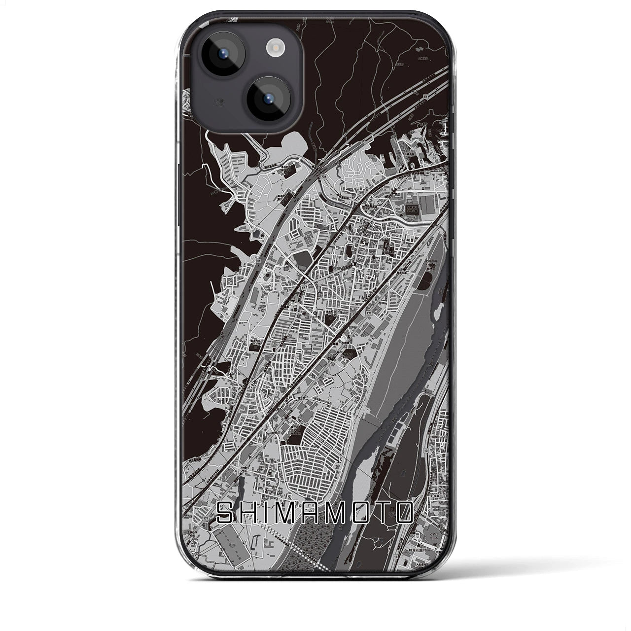 【島本(大阪府)】地図柄iPhoneケース(クリアタイプ)