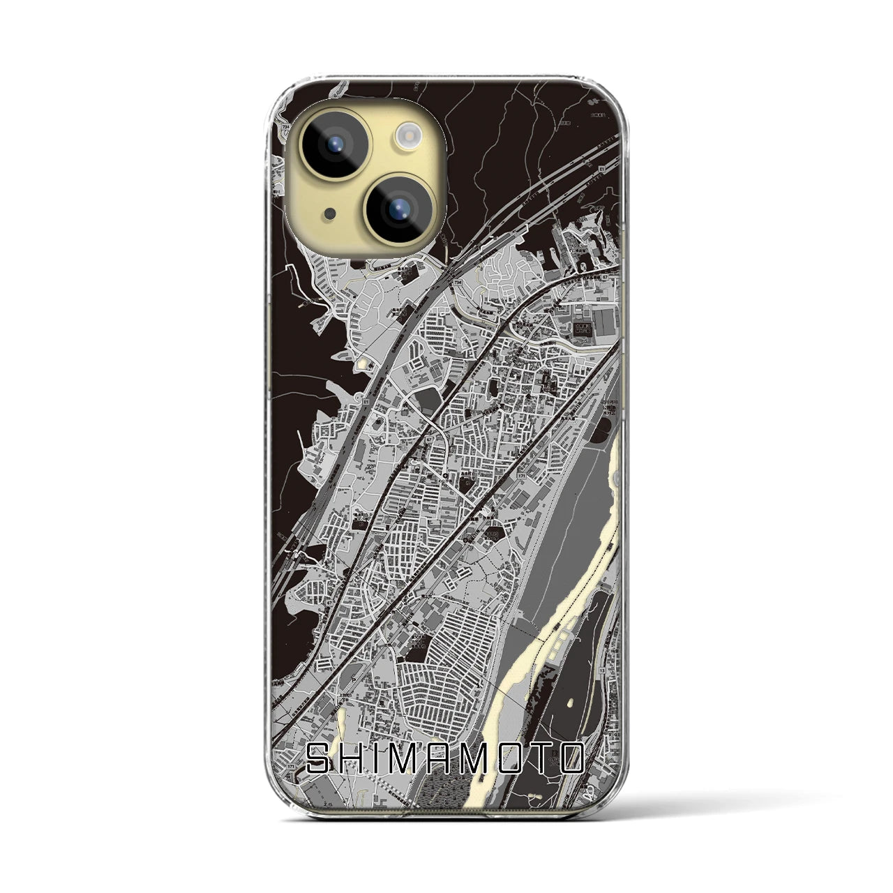 【島本(大阪府)】地図柄iPhoneケース(クリアタイプ)