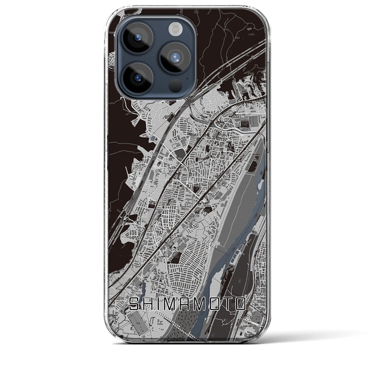 【島本(大阪府)】地図柄iPhoneケース(クリアタイプ)