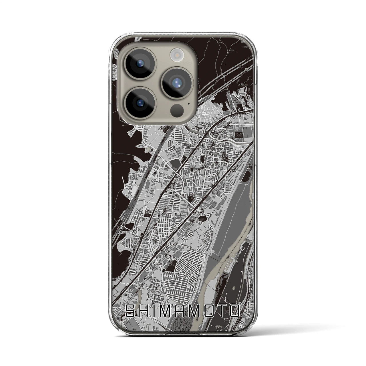 【島本(大阪府)】地図柄iPhoneケース(クリアタイプ)