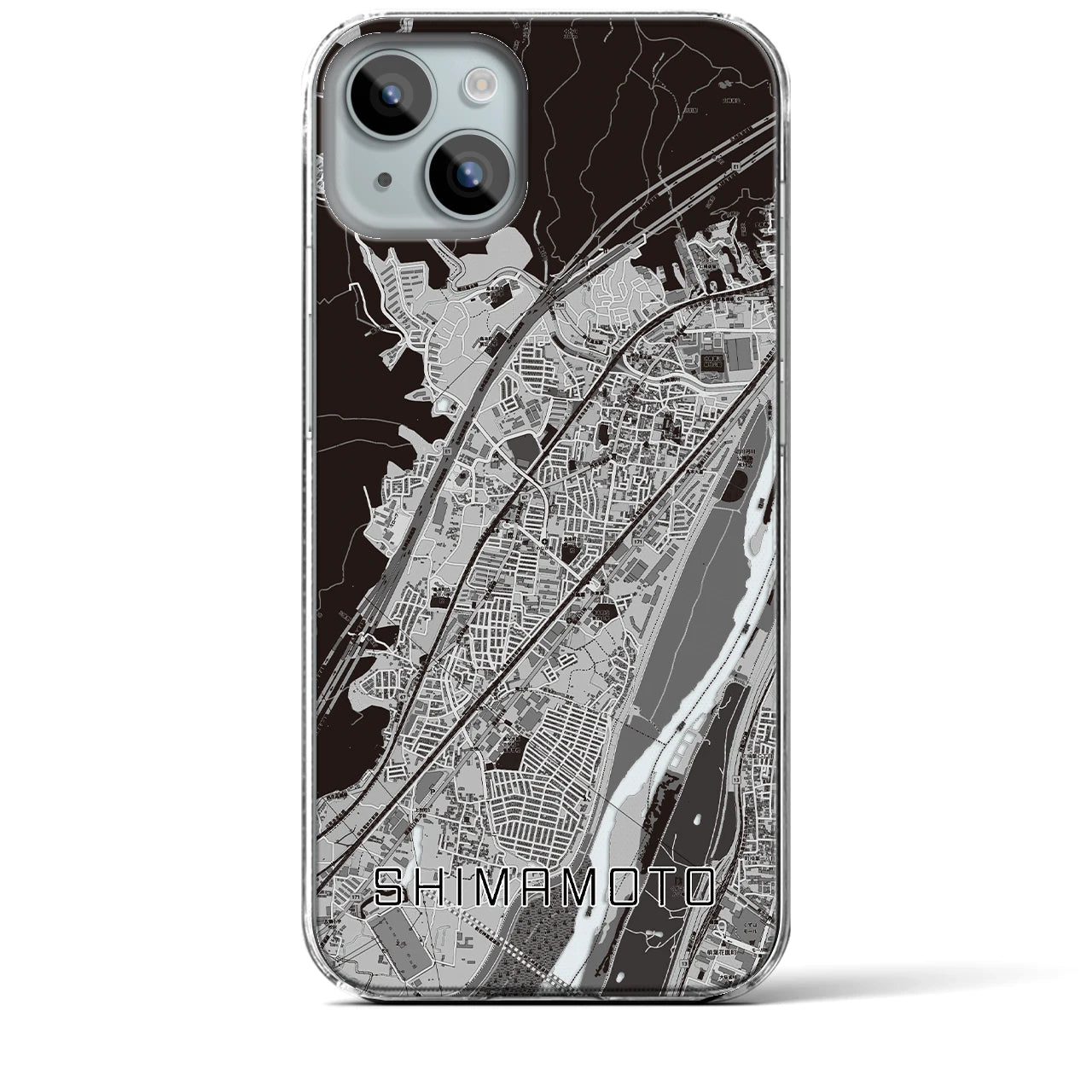 【島本(大阪府)】地図柄iPhoneケース(クリアタイプ)