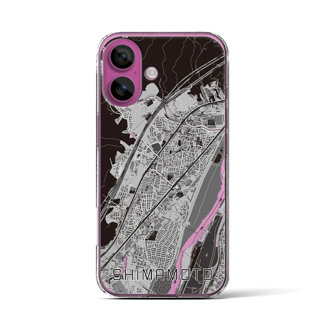 【島本(大阪府)】地図柄iPhoneケース(クリアタイプ)