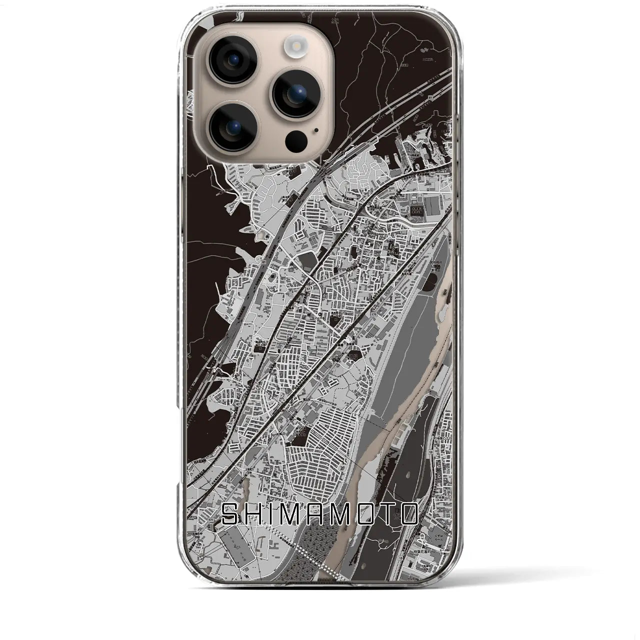 【島本(大阪府)】地図柄iPhoneケース(クリアタイプ)