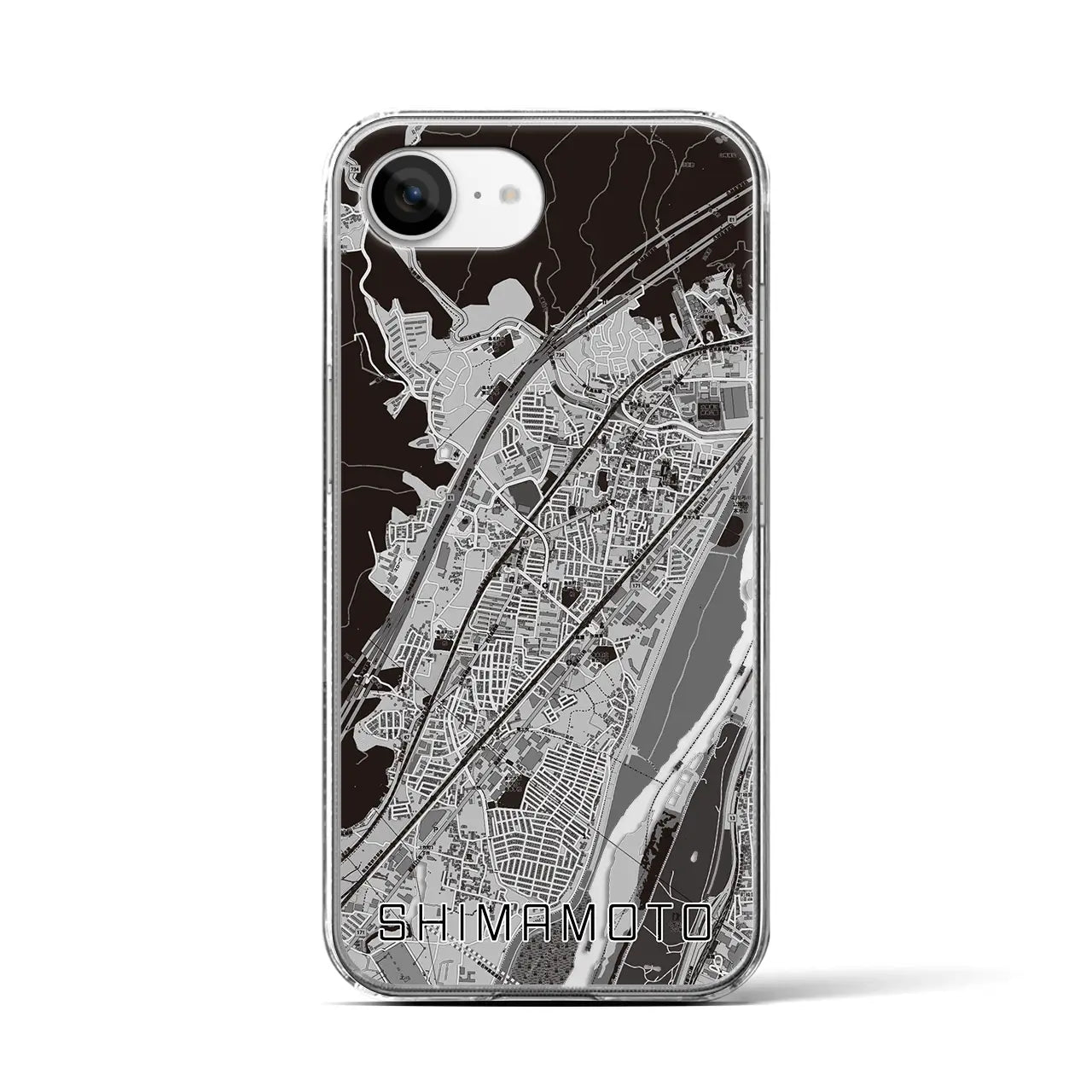 【島本(大阪府)】地図柄iPhoneケース(クリアタイプ)