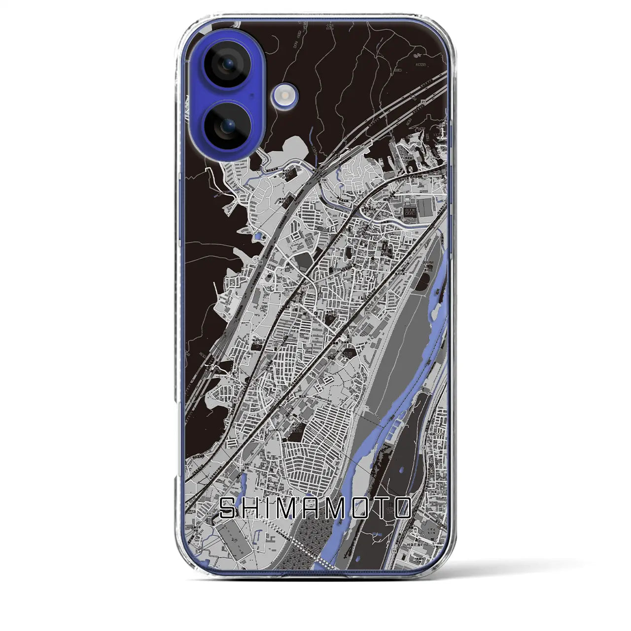 【島本(大阪府)】地図柄iPhoneケース(クリアタイプ)