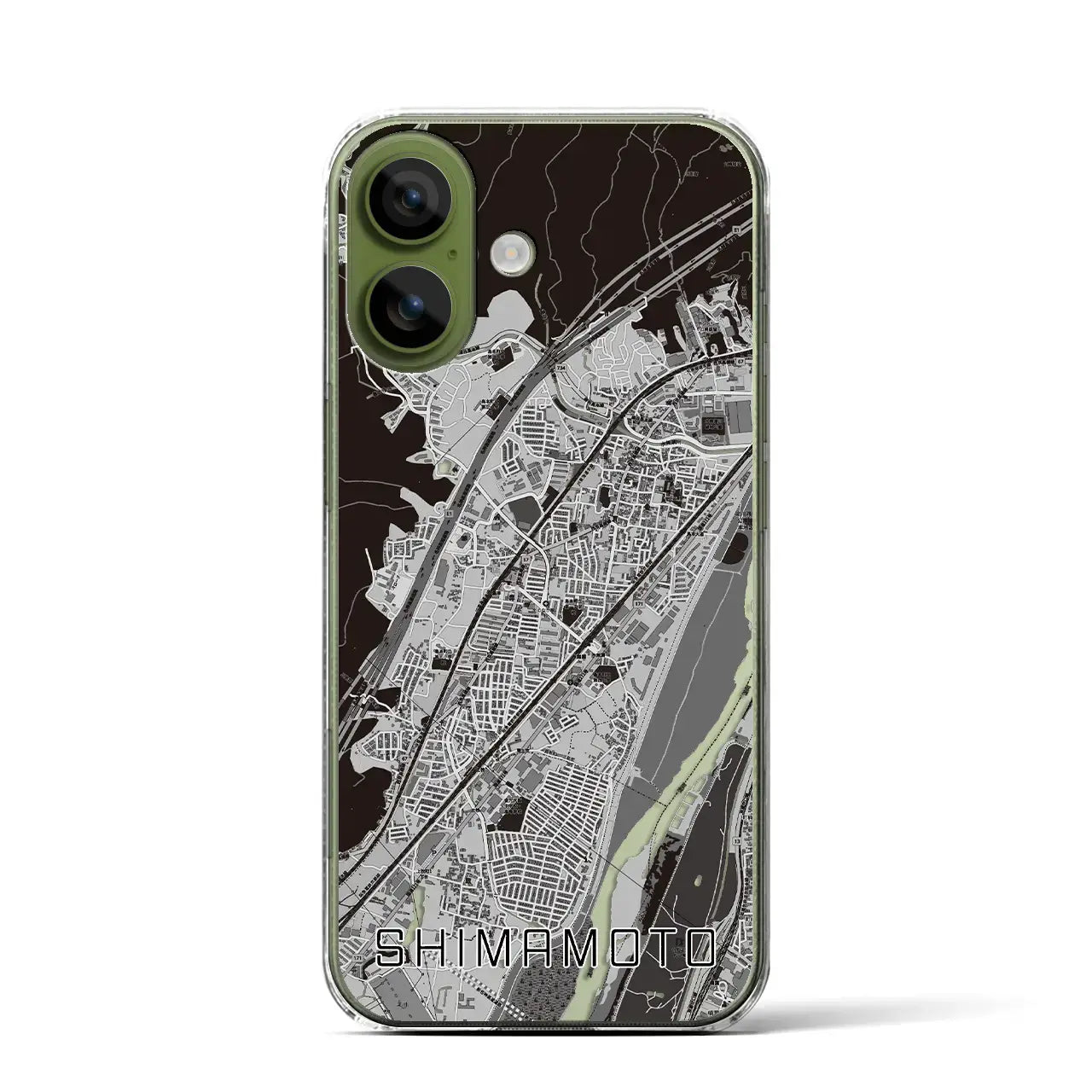 【島本(大阪府)】地図柄iPhoneケース(クリアタイプ)