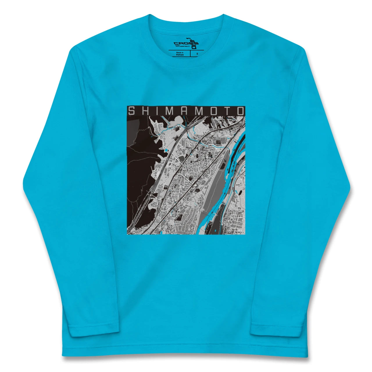 【島本(大阪府)】地図柄ロングスリーブTシャツ