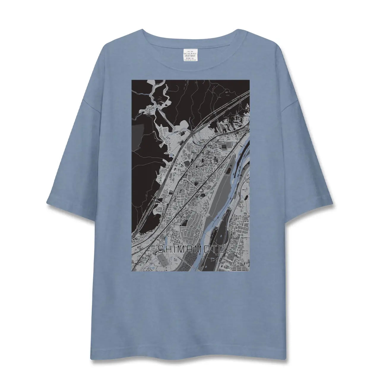 【島本(大阪府)】地図柄ビッグシルエットTシャツ