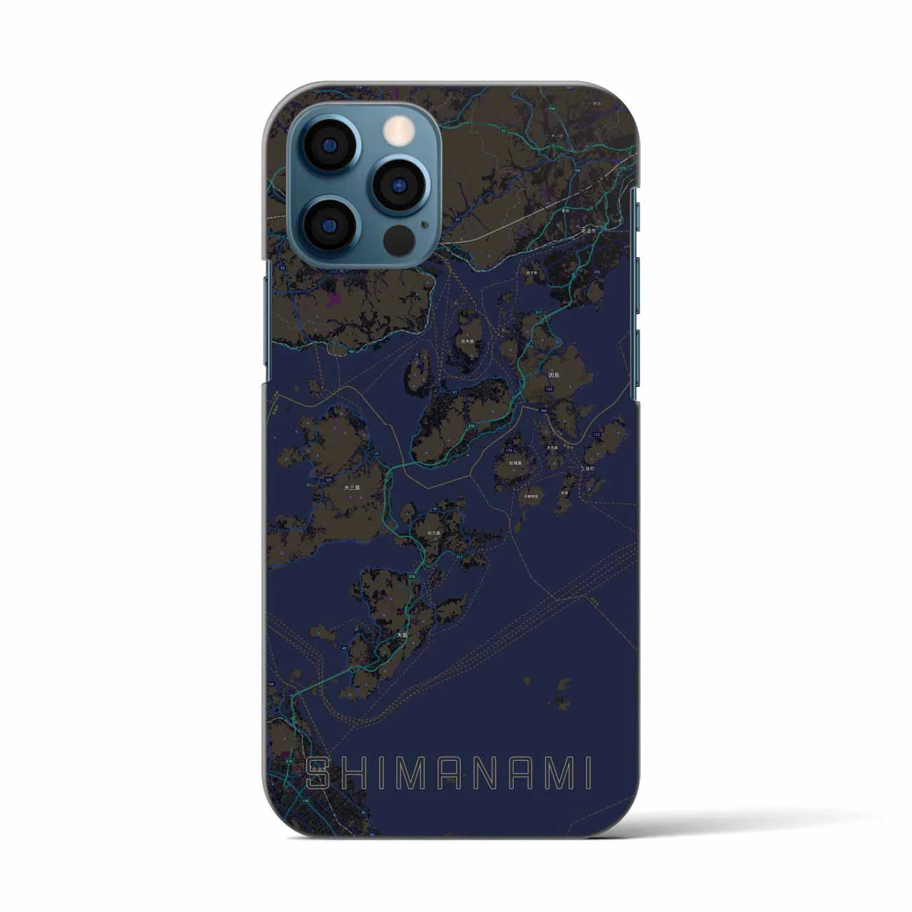 【しまなみ2(広島県)】地図柄iPhoneケース(バックカバータイプ)
