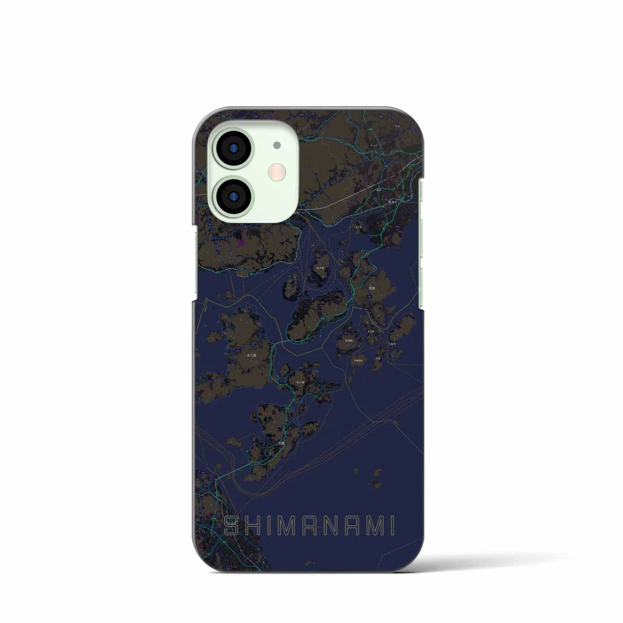 【しまなみ2(広島県)】地図柄iPhoneケース(バックカバータイプ)