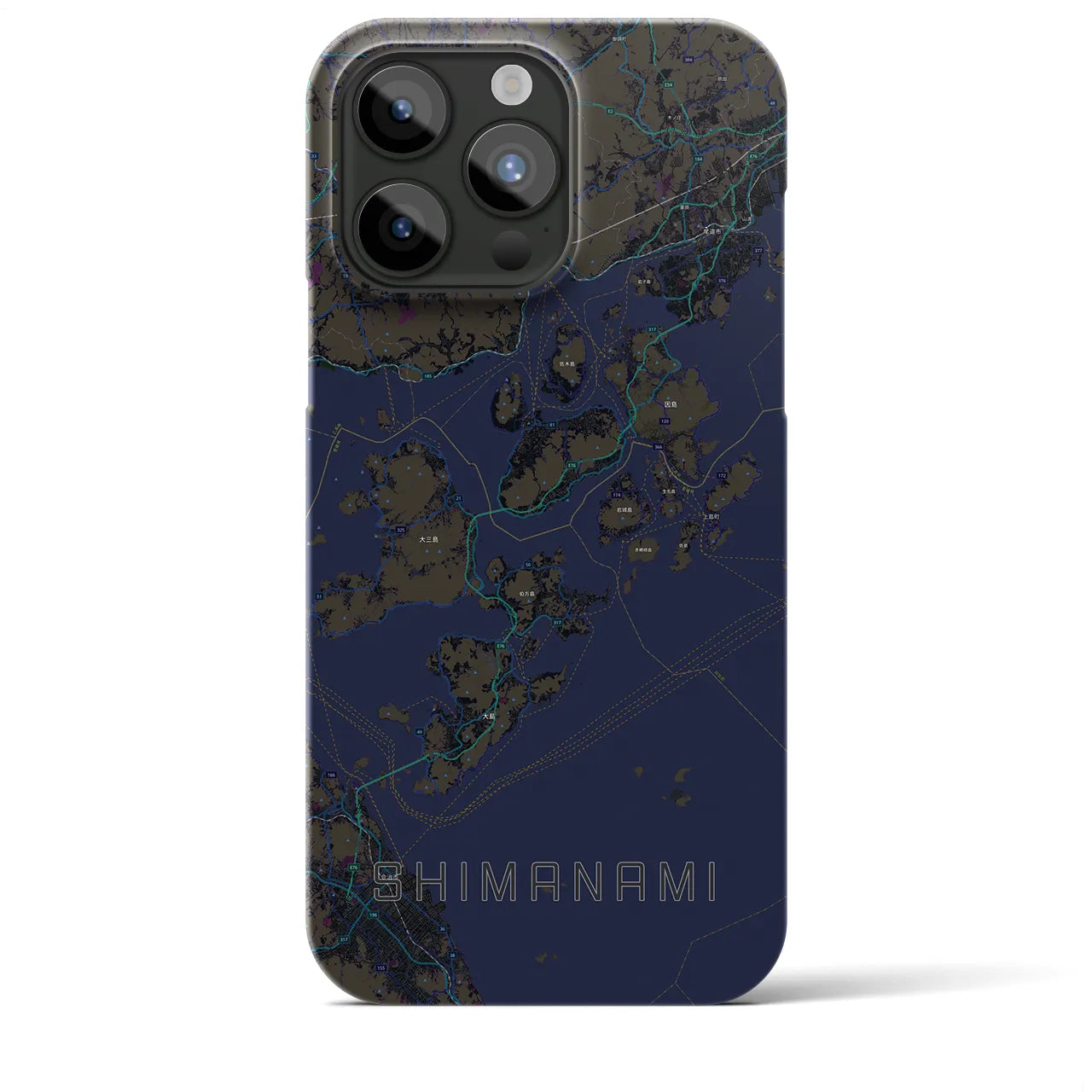 【しまなみ2(広島県)】地図柄iPhoneケース(バックカバータイプ)